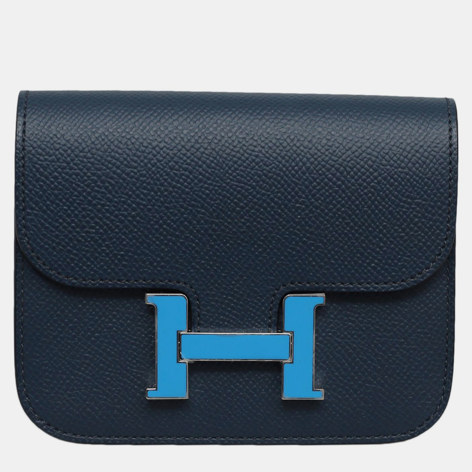 Hermes Blue Epsom Constance Slim Wallet, Wallets & Money Clips - Luxury Closet