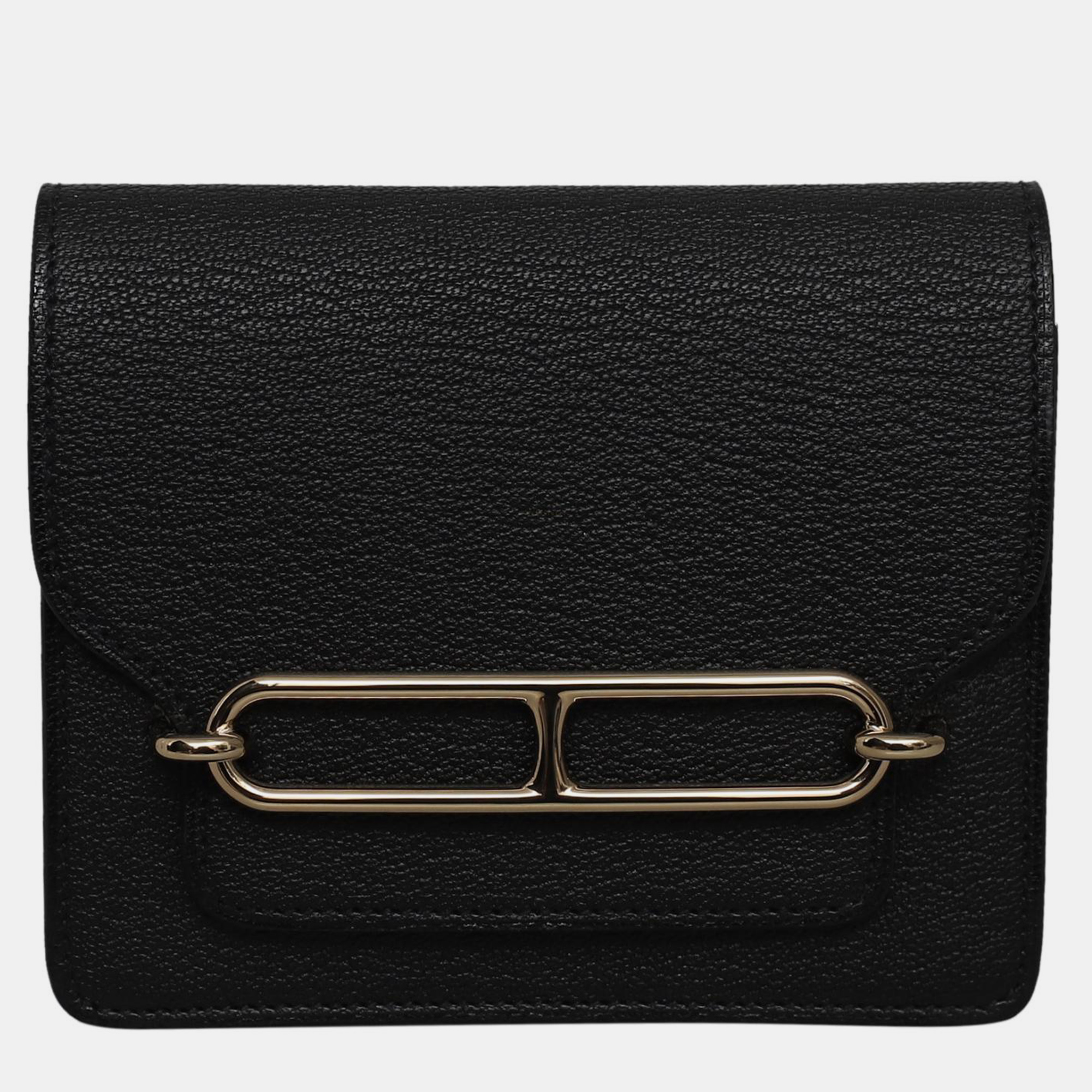 Hermes Black Mysore Goatskin Roulis Wallet, Wallets & Money Clips - Luxury Closet