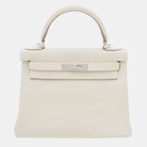 Hermes Craie Togo Leather Kelly 28 Bag, Tote Handbags - Luxury Closet