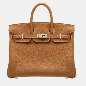 Hermes Gold Togo Leather Birkin 25 Bag, Tote Handbags - Luxury Closet