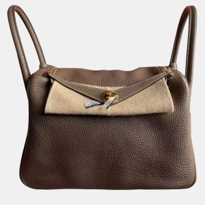 Hermes Etoupe lindy 30 bag, Tote Handbags - Luxury Closet