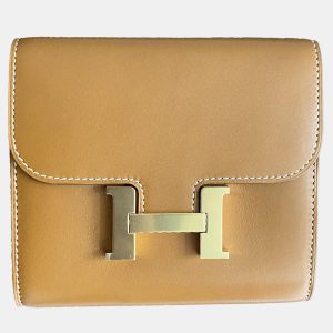 Hermes Gold Leather Constance Wallet, Wallets & Money Clips - Luxury Closet catalog