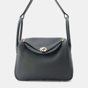 Hermes Vert Fonce Taurillon Clemence Leather Lindy 26 Bag, Shoulder Bags - Luxury Closet catalog