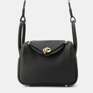 Hermes Black Taurillon Clemence Leather Mini Lindy Shoulder Bag, Shoulder Bags - Luxury Closet catalog
