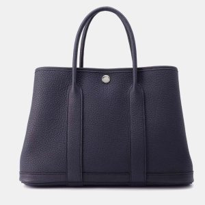 Hermes Blue Indigo Negonda Leather Garden Party TPM Tote Bag, Tote Handbags - Luxury Closet catalog