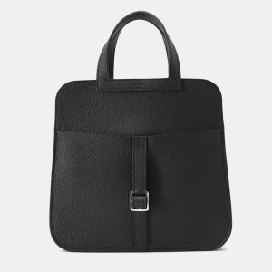 Hermes Black Taurillon Clemence Halzan 25 Tote Bag, Tote Handbags - Luxury Closet catalog