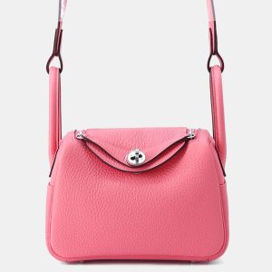 Hermes Rose Azalee Taurillon Lecmans Mini Lindy Shoulder Bag, Handbags - Luxury Closet catalog