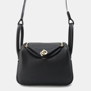 Hermes Black Taurillon Clemence Mini Lindy Shoulder Bag, Handbags - Luxury Closet catalog