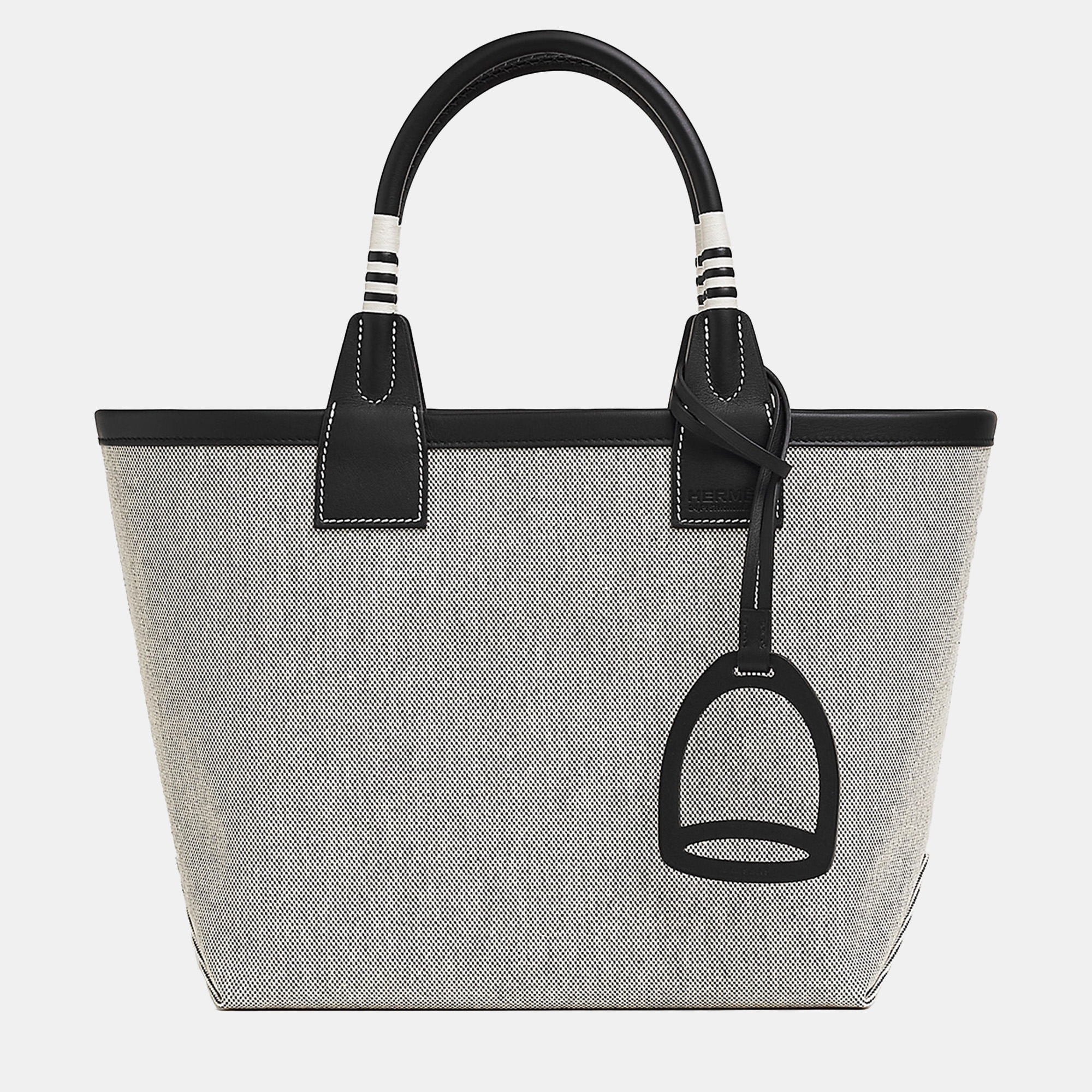 Hermes Ecru Black Sac Steeple 25 Bag, Tote Handbags - Luxury Closet catalog