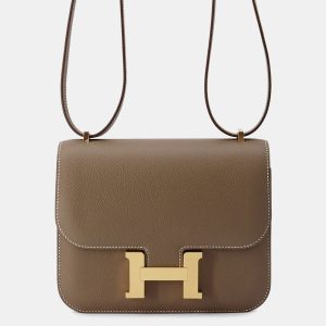 Hermes Constance III Mini Etoupe Epsom Leather Shoulder Bag, Handbags - Luxury Closet catalog