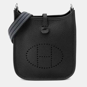 Hermes Evelyne Amazon TPM 16 Black/Grimisty Taurillon Clemence Leather Shoulder Bag, Tote Handbags - Luxury Closet catalog