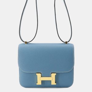 Hermes Constance Mini Blue Jean Epsom Leather Crossbody Bag, Handbags - Luxury Closet catalog
