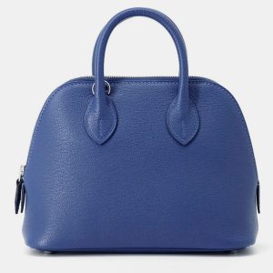 Hermes Bolide 1923 Mini Blue Tie Chevre Myzore Goatskin Tote Bag, Satchels - Luxury Closet catalog