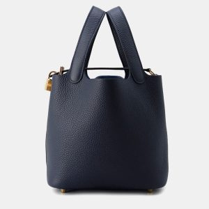 Hermes Picotin Lock 18 Blue Nuit Taurillon Clemence Leather Bag, Tote Handbags - Luxury Closet catalog