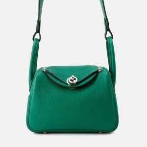 Hermes Lindy Mini Vert Vertigo Taurillon Clemence Leather Shoulder Bag, Handbags - Luxury Closet catalog