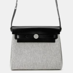 Hermes Herbag Zip Mini Black Ecru Toile Military Vache Hunter Bag, Tote Handbags - Luxury Closet catalog