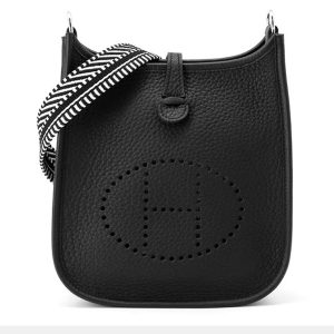Hermes Evelyne TPM Amazon Black White Sangle Zigzag Clemence Bag, Tote Handbags - Luxury Closet catalog
