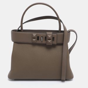Herm&egrave;s Beige Marfa Togo Leather Palladium Hardware Top Handle Bag, Satchels - Luxury Closet