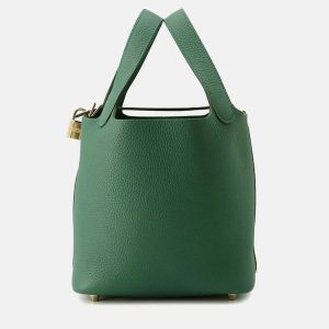Hermes Picotin Lock 18 Vert Moyen Taurillon Clemence Bucket Bag, Tote Handbags - Luxury Closet catalog