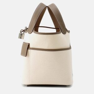 Hermes Picotin Lock Cargo 18 Ecru/Etoupe Towar Goeran Swift Leather Bucket Bag, Tote Handbags - Luxury Closet catalog