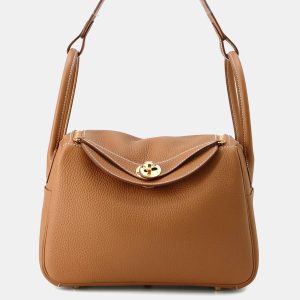 Hermes Lindy 26 Gold Taurillon Clemence Shoulder Bag, Tote Handbags - Luxury Closet catalog