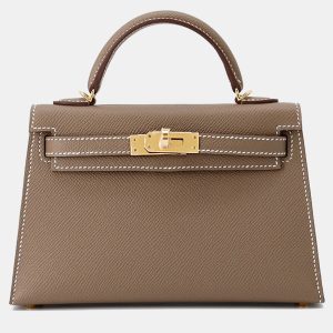 Hermes Mini Kelly II Etoupe Epsom Handbag, Satchels - Luxury Closet catalog