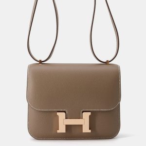 Hermes Constance III Miroir Mini Etoupe Epsom Shoulder Bag, Handbags - Luxury Closet catalog