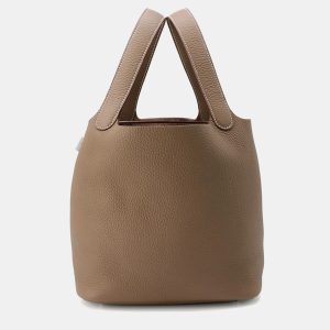 Hermes Picotin Lock 22 Etoupe Taurillon Clemence Leather Bag, Tote Handbags - Luxury Closet catalog