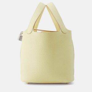 Hermes Picotin Lock 18 Jaune Milton Taurillon Clemence Leather Bag, Tote Handbags - Luxury Closet catalog