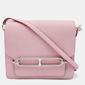Herm&egrave;s Mauve Sylvestre Clemence Leather Roulis 23 Bag, Shoulder Bags - Luxury Closet