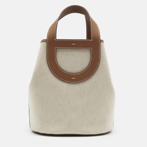 Herm&egrave;s Ecru/Gold Toile H and Swift Leather In The Loop 23 Bag, Tote Handbags - Luxury Closet catalog