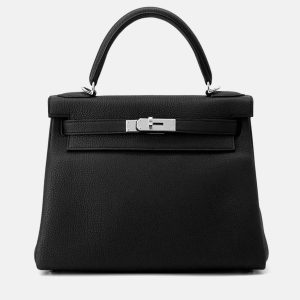 Hermes Kelly Retourne 28 Black Togo Leather Bag, Satchels - Luxury Closet catalog