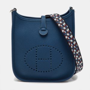 Hermes Deep Blue Taurillon Clemence Leather Evelyne Amazone TPM Bag, Shoulder Bags - Luxury Closet catalog