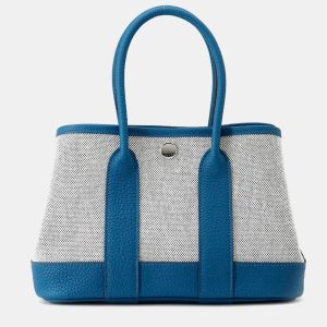 Hermes 23 Neo Garden  Blue Outremer/Ecru Toile H Viking Negonda Leather Bag, Satchels - Luxury Closet catalog