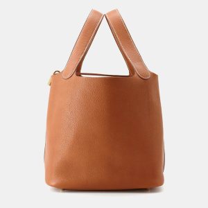 Hermes MM Picotin Lock Fauve Barenia Leather Fauve Bag, Tote Handbags - Luxury Closet catalog