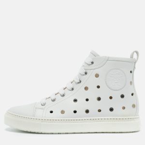 Hermes White Perforated Leather Jimmy High Top Sneakers Size 39, Athletic Shoes & Sneakers - Luxury Closet