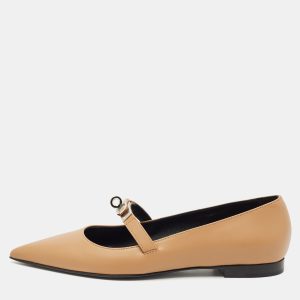 Herm&egrave;s Brown Leather Pegase Mini Kelly Buckle Ballet Flats Size 36, Flats - Luxury Closet catalog