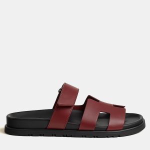 Hermes Chypre Sandal Size 36 Rouge H Calfskin, Sandals - Luxury Closet