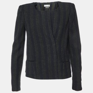 Isabel Marant Etoile Black Stripe Wool Blend Jacket S, Coats & Jackets - Luxury Closet catalog