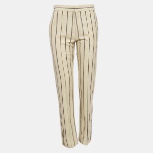 Isabel Marant Off White Striped Crepe Slim-Fit Trousers S, Clothing - Luxury Closet catalog