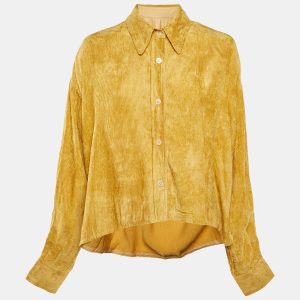 Isabel Marant Yellow Corduroy Button Front Oversized Shirt S, Shirts & Tops - Luxury Closet catalog