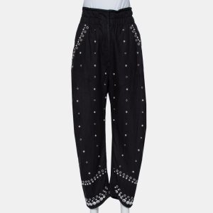 Isabel Marant Black Cotton Studded Paneled Eloma Pants L, Clothing - Luxury Closet catalog
