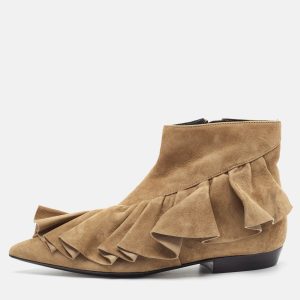 J.W.Anderson Brown Suede Pierce Ankle Length Boots Size 36, Boots - Luxury Closet catalog