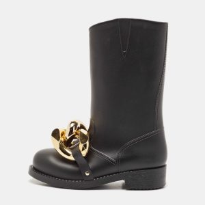 J.W.Anderson Black Rubber Chain Rain Boots Size 38, Boots - Luxury Closet