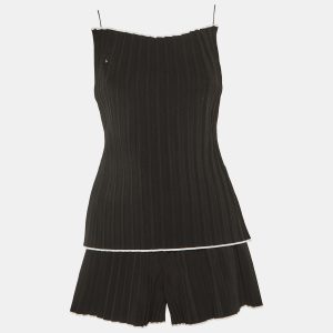 Jacquemus Black Plisse Maille Top & Shorts Set M, Suits - Luxury Closet catalog
