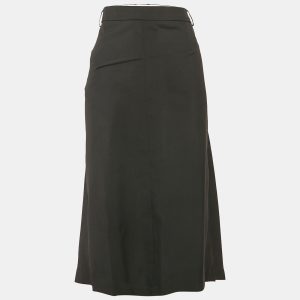 Jacquemus Black Virgin Wool La Jupe Vela Midi Skirt XXL, Skirts - Luxury Closet