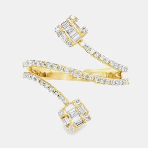 14K Yellow Gold Diamond Divergent Ring (0.55ctw), Rings - Luxury Closet catalog