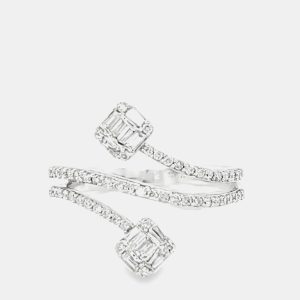 14K White Gold Divergent Diamond Ring (0.55ctw), Rings - Luxury Closet