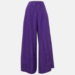 Jil Sander Purple Taffeta Palazzo Trousers S, Clothing - Luxury Closet
