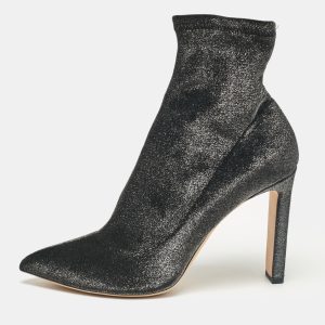 Jimmy Choo Grey Lurex Fabric Ankle Booties Size 40.5, Boots - Luxury Closet catalog